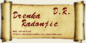 Drenka Radonjić vizit kartica